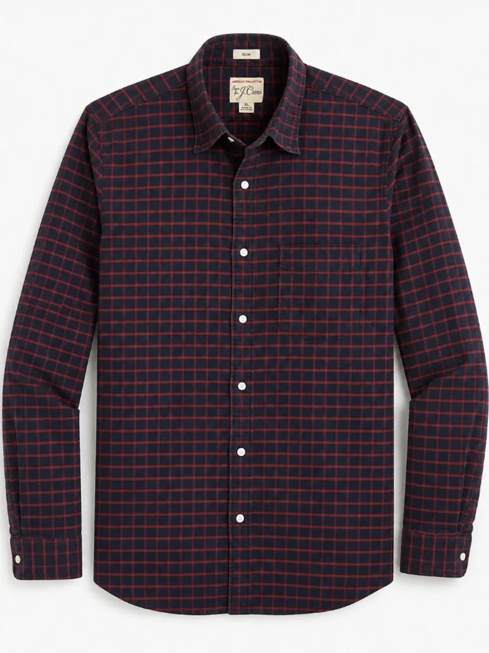 Men’s J.Crew Slim Plaid Button Down Shirt XL